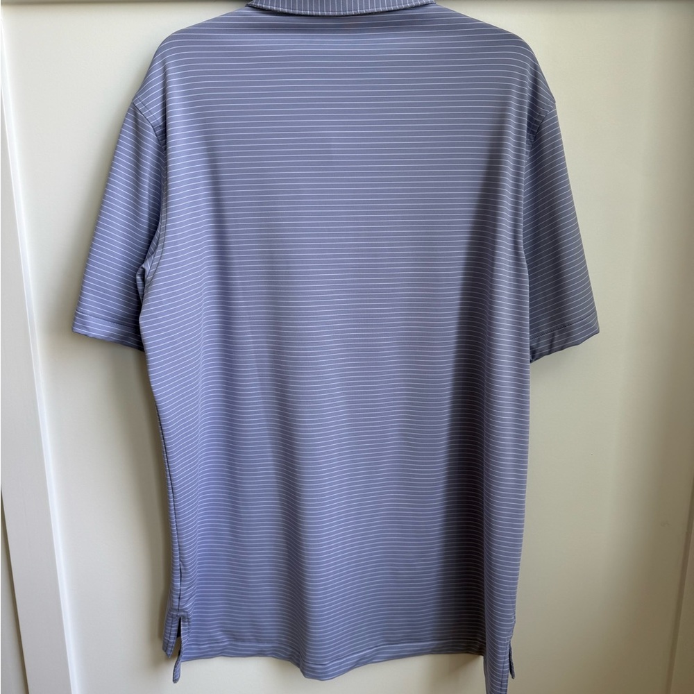 Peter Millar Men’s Lavender Striped Performance Polo - Picture 4 of 6